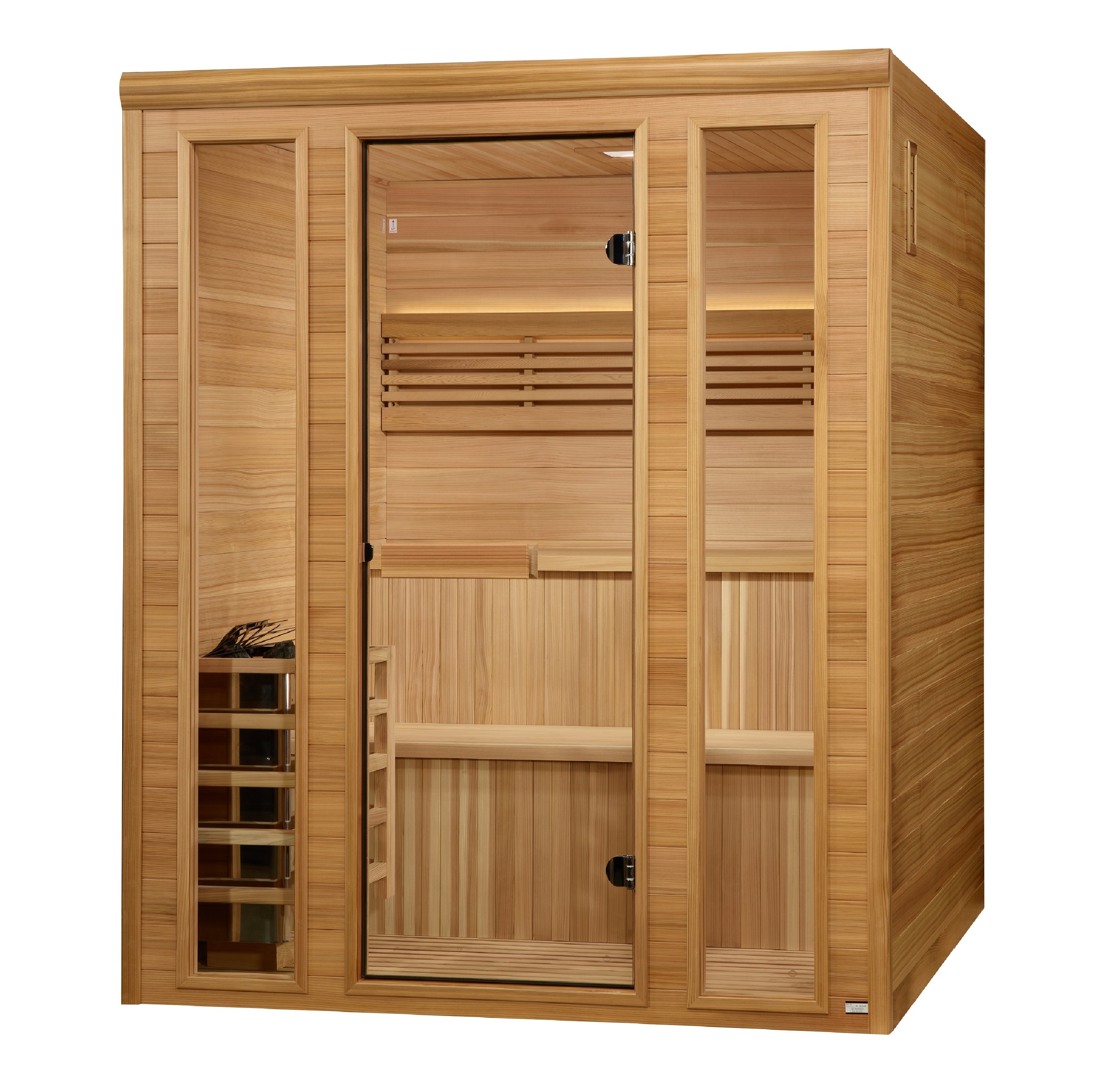 Golden Designs “Engelberg Edition” 4–6 Person Traditional Steam Sauna – Pacific Premium Clear Cedar