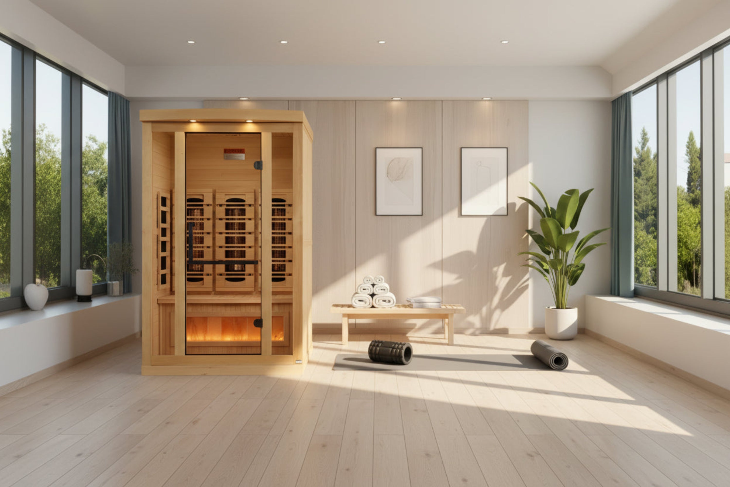 Golden Designs 2-Person Full Spectrum PureTech™ Near Zero EMF Infrared Sauna