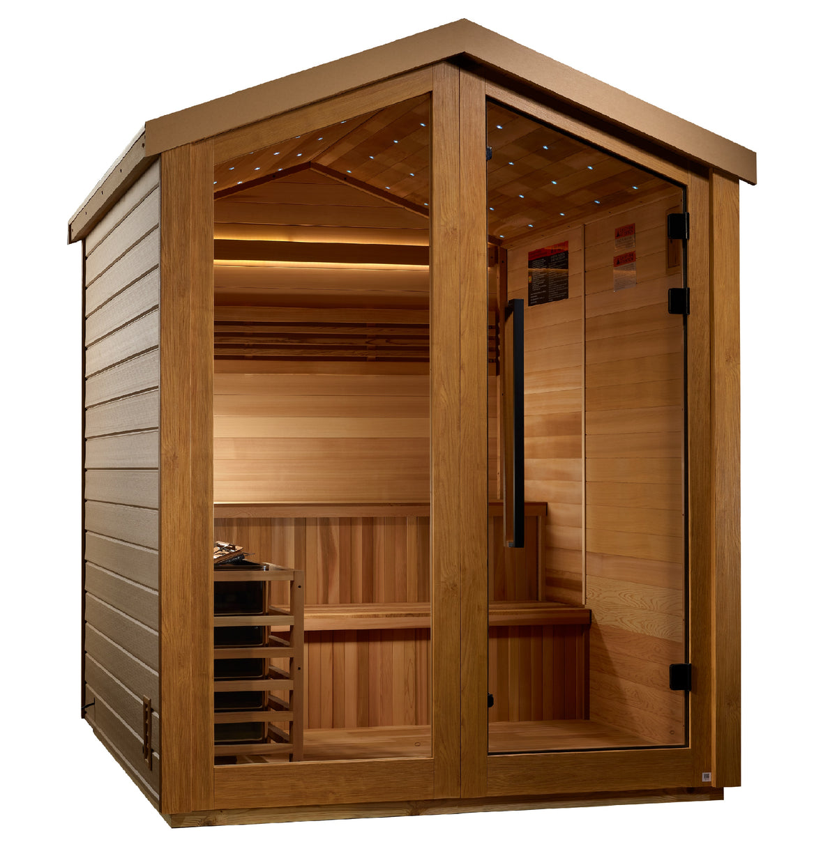 Golden Designs Karina 6 Person Outdoor Traditional Sauna (GDI-8506-01) - Canadian Red Cedar Interior