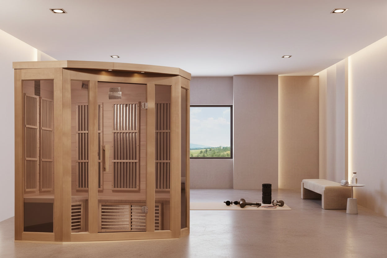 Maxxus 3-Person Corner Low EMF FAR Infrared Sauna