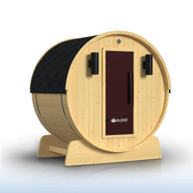 ALEKO - Anémona White Finland Pine Barrel Sauna - 3-4 Person