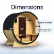 2–4 Person Outdoor Barrel Sauna with Canopy and Harvia Heater