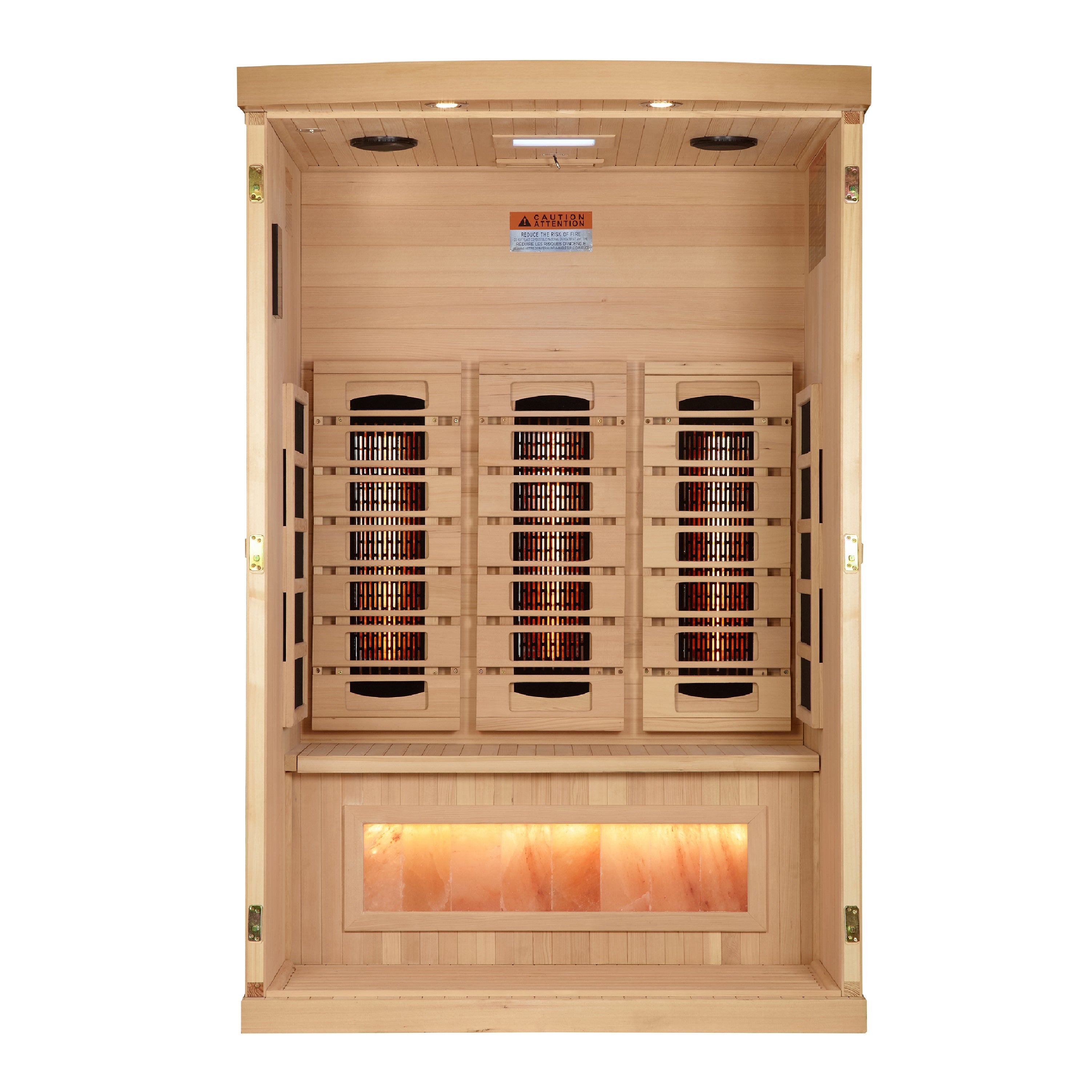 Golden Designs 2-Person Full Spectrum PureTech™ Near Zero EMF Infrared Sauna