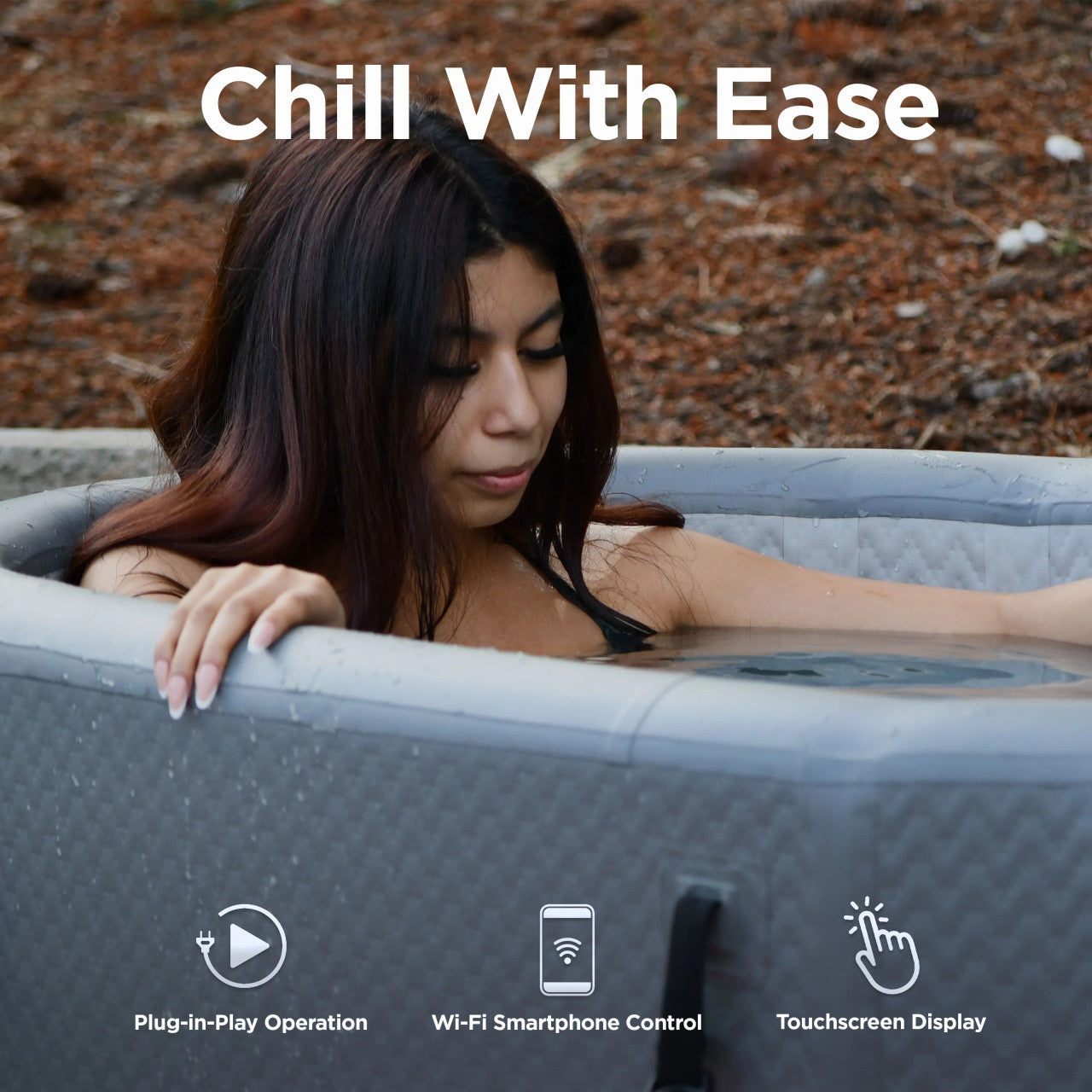 ALEKO Arctica Inflatable Cold Plunge and 1 HP Chiller & Heater Kit