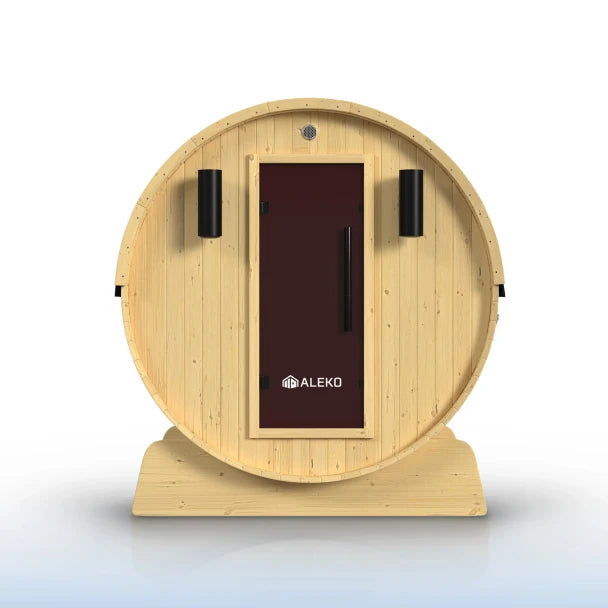ALEKO - Anémona White Finland Pine Barrel Sauna - 3-4 Person