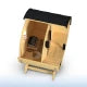 2–4 Person Outdoor Barrel Sauna with Canopy and Harvia Heater